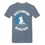 Küstenkind Nordsee - Männer Premium T-Shirt - Blaugrau