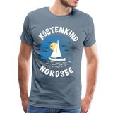 Küstenkind Nordsee - Männer Premium T-Shirt - Blaugrau