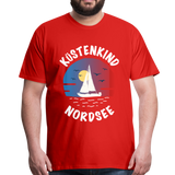 Küstenkind Nordsee - Männer Premium T-Shirt - Rot