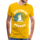 Küstenkind Nordsee - Männer Premium T-Shirt - Sonnengelb