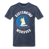 Küstenkind Nordsee - Männer Premium T-Shirt - Blau meliert