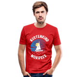 Küstenkind Nordsee - Männer Slim Fit T-Shirt - Rot