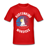 Küstenkind Nordsee - Männer Slim Fit T-Shirt - Rot