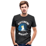 Küstenkind Nordsee - Männer Slim Fit T-Shirt - Schwarz