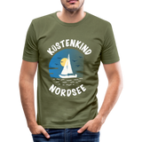 Küstenkind Nordsee - Männer Slim Fit T-Shirt - khaki Grün