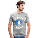 Küstenkind Nordsee - Männer Slim Fit T-Shirt - Grau meliert