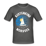 Küstenkind Nordsee - Männer Slim Fit T-Shirt - Graphite