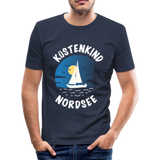 Küstenkind Nordsee - Männer Slim Fit T-Shirt - Navy