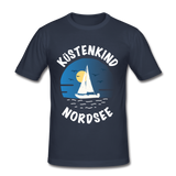 Küstenkind Nordsee - Männer Slim Fit T-Shirt - Navy