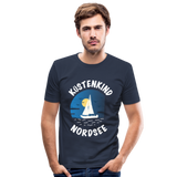 Küstenkind Nordsee - Männer Slim Fit T-Shirt - Navy