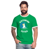 Küstenkind Ostsee - Männer Kontrast-T-Shirt - Kelly Green/Weiß