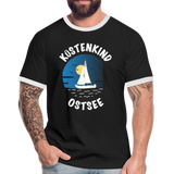 Küstenkind Ostsee - Männer Kontrast-T-Shirt - Schwarz/Weiß