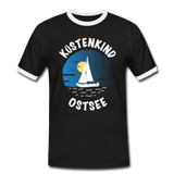 Küstenkind Ostsee - Männer Kontrast-T-Shirt - Schwarz/Weiß