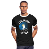 Küstenkind Ostsee - Männer Kontrast-T-Shirt - Schwarz/Weiß