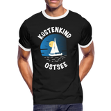 Küstenkind Ostsee - Männer Kontrast-T-Shirt - Schwarz/Weiß