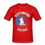 Küstenkind Ostsee - Männer Slim Fit T-Shirt - Rot