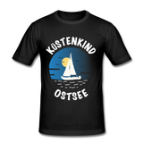 Küstenkind Ostsee - Männer Slim Fit T-Shirt - Schwarz