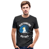 Küstenkind Ostsee - Männer Slim Fit T-Shirt - Schwarz