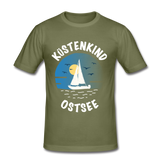 Küstenkind Ostsee - Männer Slim Fit T-Shirt - khaki Grün