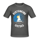 Küstenkind Ostsee - Männer Slim Fit T-Shirt - Graphite