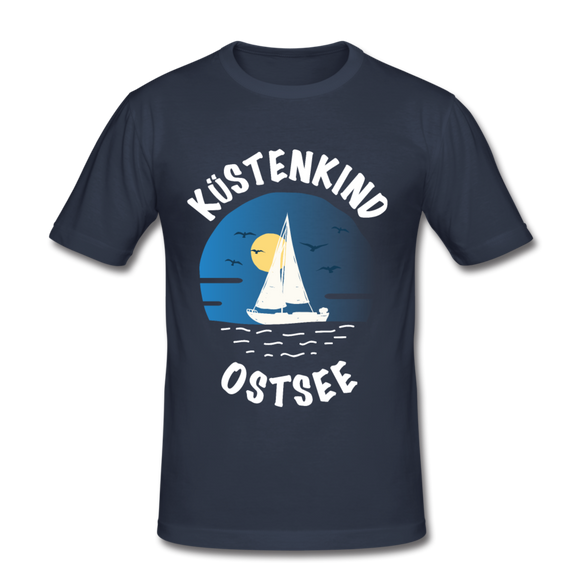 Küstenkind Ostsee - Männer Slim Fit T-Shirt - Navy