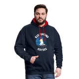 Küstenkind Ostsee - Kontrast-Hoodie - Navy/Rot