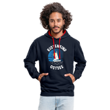 Küstenkind Ostsee - Kontrast-Hoodie - Navy/Rot