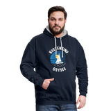 Küstenkind Ostsee - Kontrast-Hoodie - Navy/Grau meliert