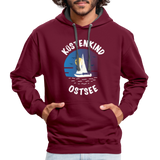 Küstenkind Ostsee - Kontrast-Hoodie - Weinrot/Anthrazit