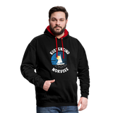 Küstenkind Nordsee - Männer Kontrast-Hoodie - Schwarz/Rot