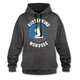 Küstenkind Nordsee - Männer Kontrast-Hoodie - Anthrazit/Schwarz