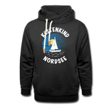 Küstenkind Nordsee - Männer Schalkragen Hoodie - Schwarz