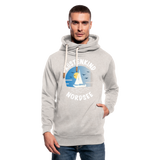 Küstenkind Nordsee - Männer Schalkragen Hoodie - Beige meliert