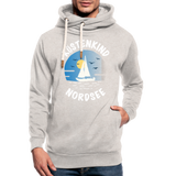 Küstenkind Nordsee - Männer Schalkragen Hoodie - Beige meliert