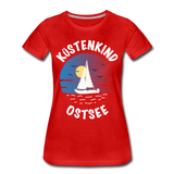 Küstenkind Ostsee - Frauen Premium T-Shirt - Rot