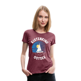 Küstenkind Ostsee - Frauen Premium T-Shirt - Bordeauxrot meliert