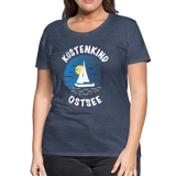 Küstenkind Ostsee - Frauen Premium T-Shirt - Blau meliert