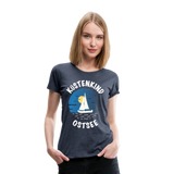 Küstenkind Ostsee - Frauen Premium T-Shirt - Blau meliert