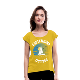 Küstenkind Ostsee - Frauen T-Shirt mit gerollten Ärmeln - Senfgelb