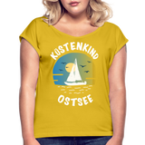 Küstenkind Ostsee - Frauen T-Shirt mit gerollten Ärmeln - Senfgelb