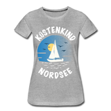 Küstenkind Nordsee - Frauen Premium T-Shirt - Grau meliert