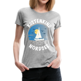 Küstenkind Nordsee - Frauen Premium T-Shirt - Grau meliert