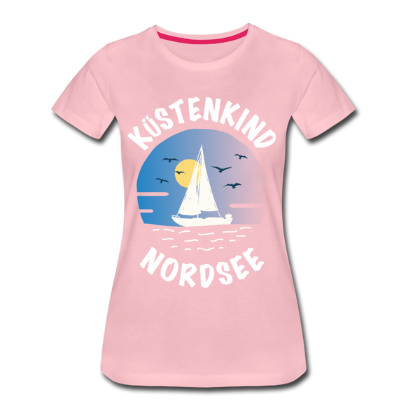 Küstenkind Nordsee - Frauen Premium T-Shirt - Hellrosa