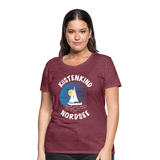 Küstenkind Nordsee - Frauen Premium T-Shirt - Bordeauxrot meliert