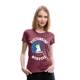 Küstenkind Nordsee - Frauen Premium T-Shirt - Bordeauxrot meliert