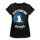 Küstenkind Ostsee - Frauen Oversize T-Shirt - Schwarz