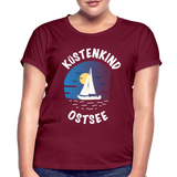 Küstenkind Ostsee - Frauen Oversize T-Shirt - Bordeaux