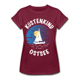 Küstenkind Ostsee - Frauen Oversize T-Shirt - Bordeaux