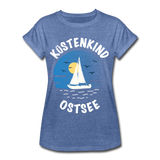 Küstenkind Ostsee - Frauen Oversize T-Shirt - Denim meliert