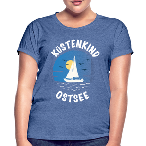 Küstenkind Ostsee - Frauen Oversize T-Shirt - Denim meliert